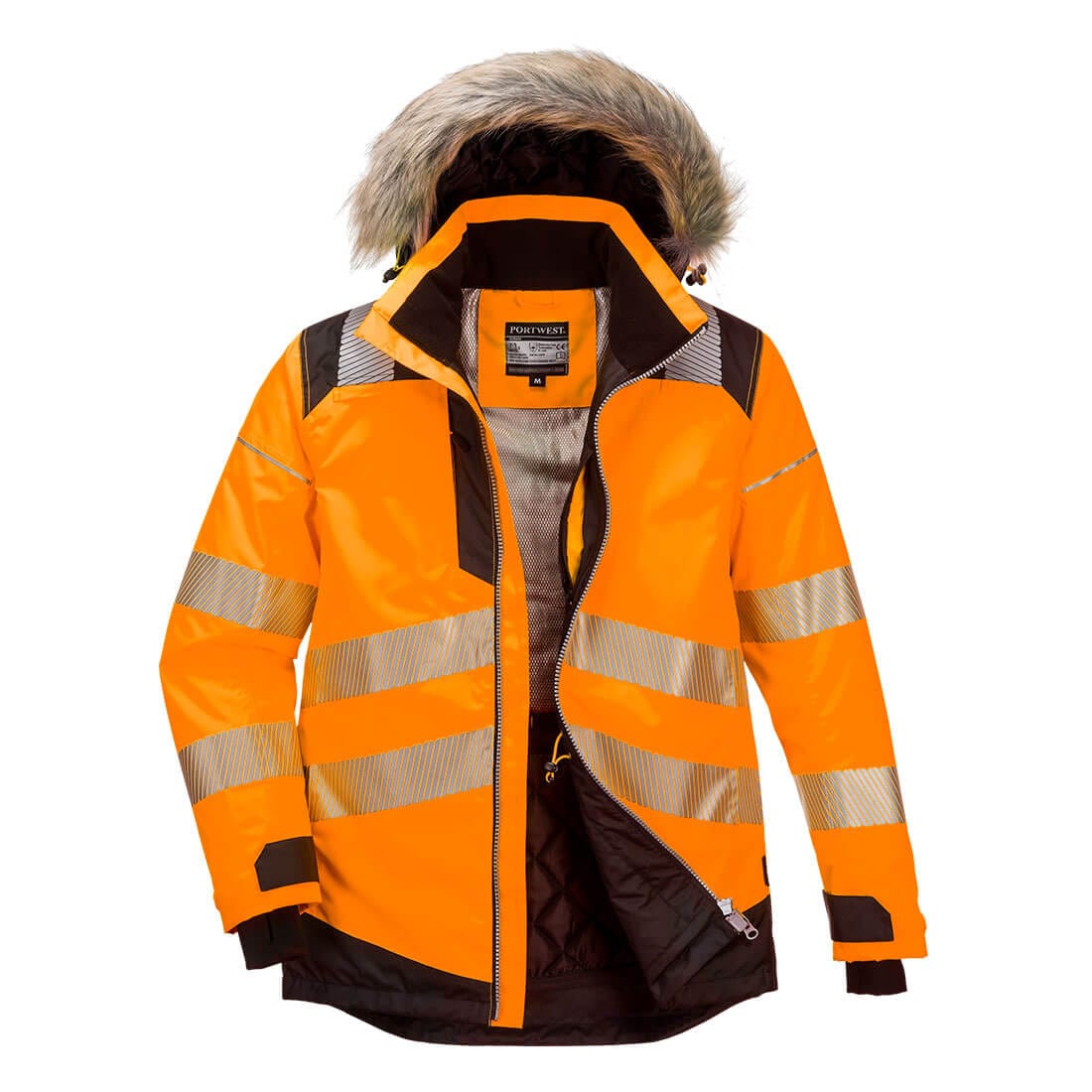 Portwest PW369 Class 3 PW3 Hi-Vis Winter Parka Jacket