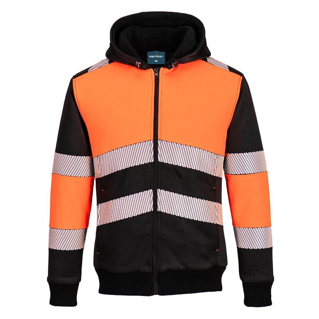 Portwest PW377 PW3 Hi-Vis Zipped Class 1 Winter Hoodie