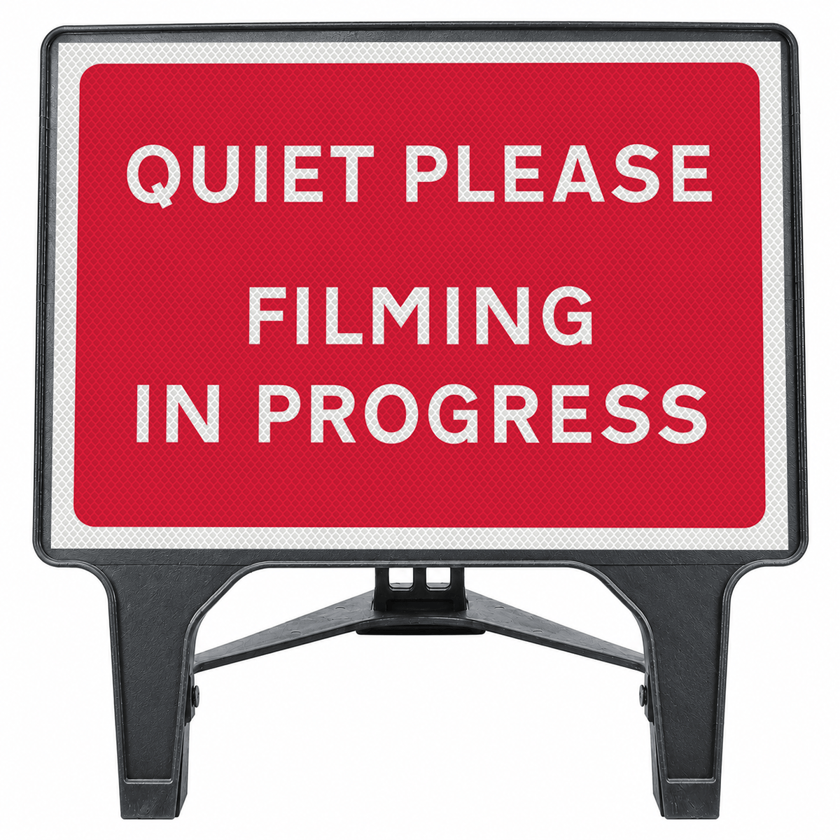 Quiet Please Filming in progress 1050x750mm Q Sign