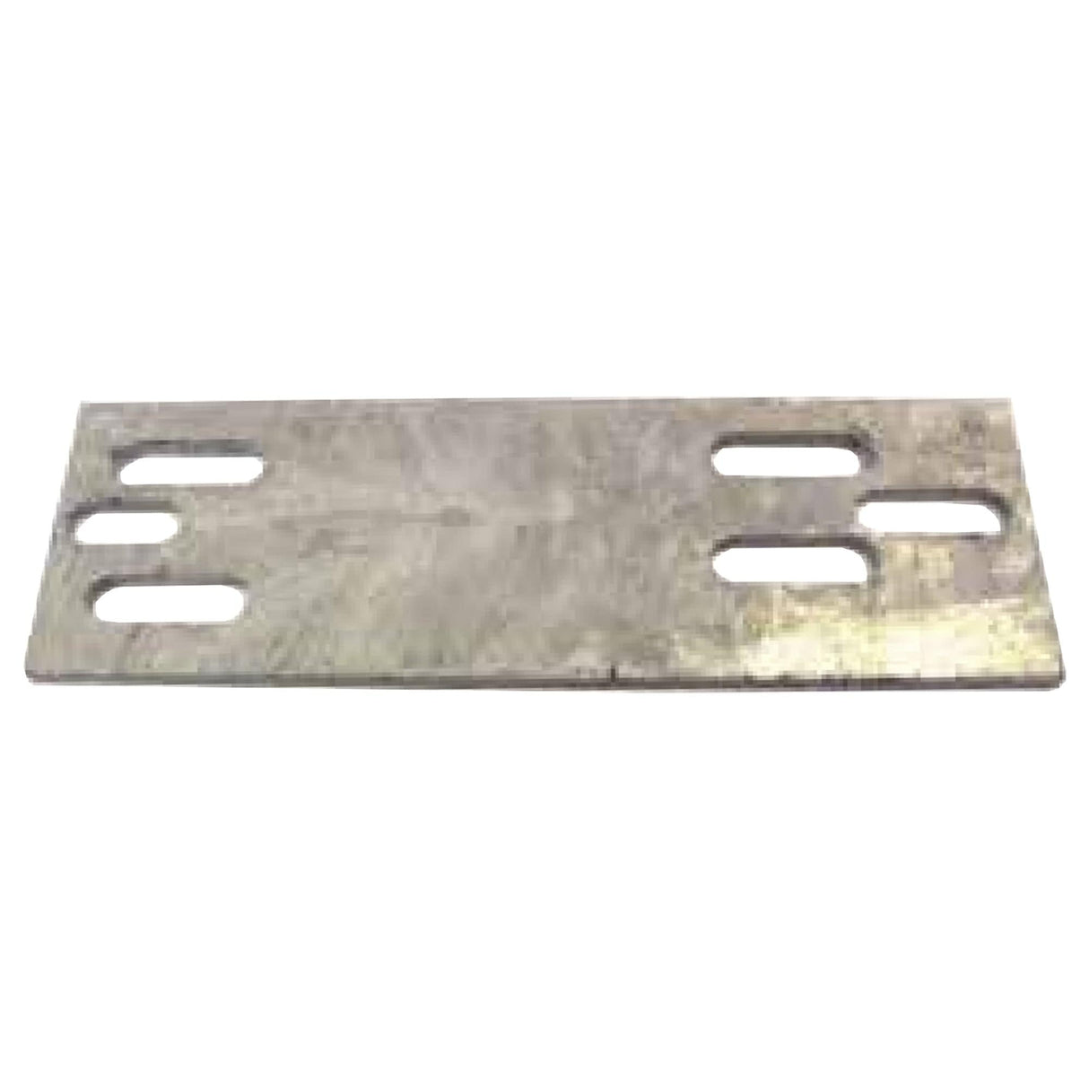 RB22 side joining plate - steel plate with six slotted fixing holes, individual product shot