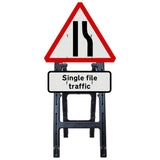Single file traffic sign