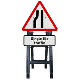 Single file traffic sign
