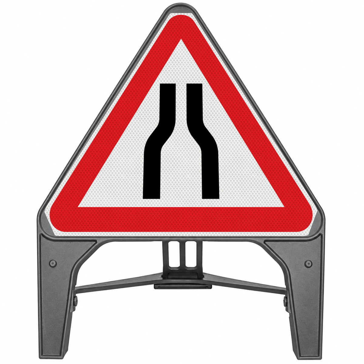 Road Narrows Both 750mm Q-Sign 516