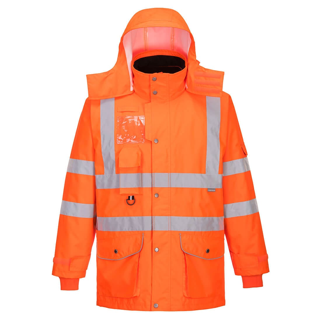 Portwest RT27 Class 3 Hi-Vis Breathable 7-in-1 Traffic Jacket