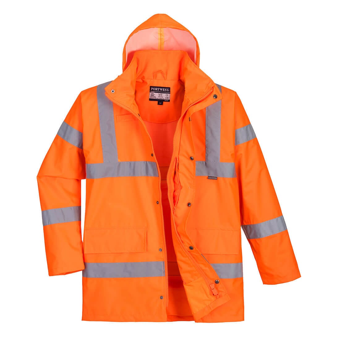 Portwest RT60 Class 3 Waterproof Hi-Vis Breathable Rain Traffic Jacket