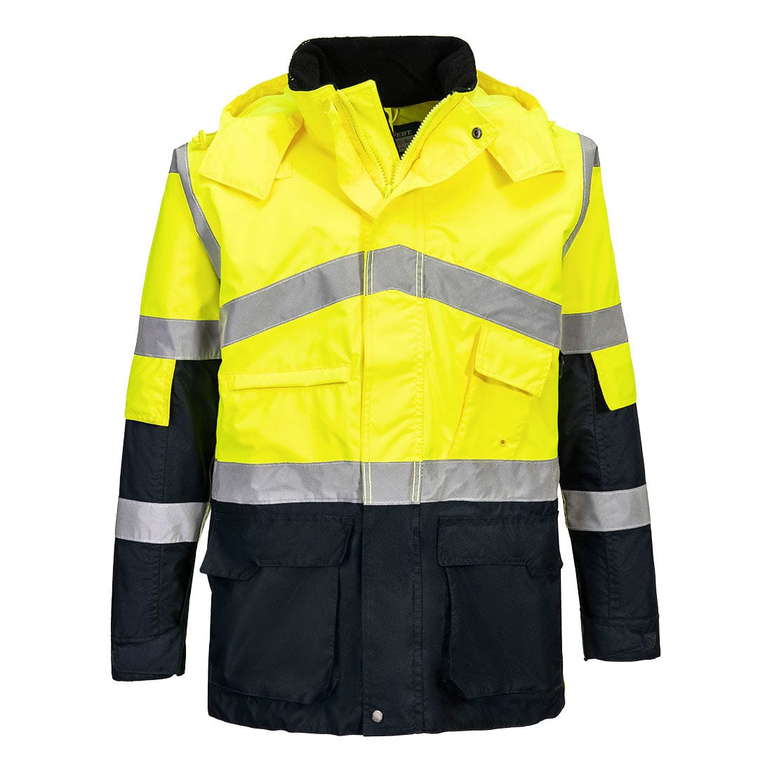 Portwest S760 Class 3 Waterproof Hi-Vis Breathable Contrast Rain Jacket