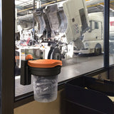 Skipper-TM-safety-equipment-dispenser-PPE-personal-protective-equipment-safety-gear-supply-dispensing-bucket-ear-plugs-glasses-nair-nets-shoe-covers-airports-warehouse-labs-retractable-barrier-scaffolding