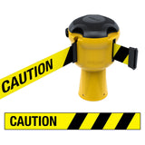 Skipper TM retractable 9 metre tape barrier system orange caution danger red green white blue yellow black reflective high visibility queue management traffic cone crowd flow control events safety belt roadworks guardrail security roadside restraint