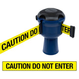 Skipper TM retractable 9 metre tape barrier system orange caution danger red green white blue yellow black reflective high visibility queue management traffic cone crowd flow control events safety belt roadworks guardrail security roadside restraint