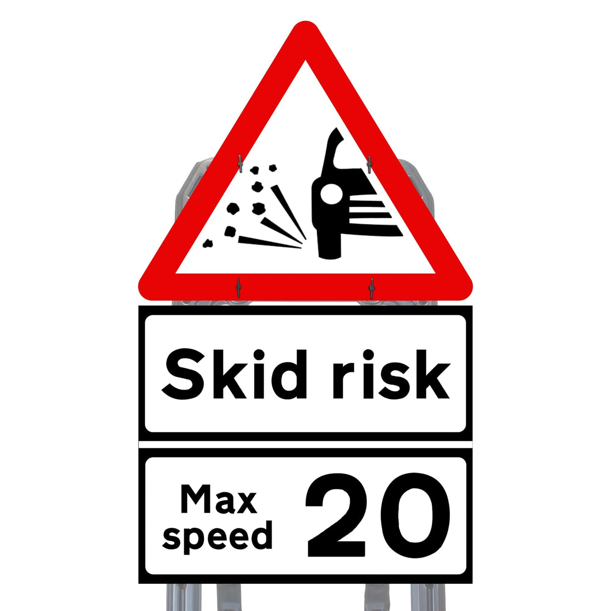 Reflective Quick Fit Sign Faces Chapter 8 Compliant The Red Book Road Sign High Visibility Traffic Safety Temporary Boards Custom Sign Frame RA1 HIP Class 2 RA2 Prismatic GRP Plastic Substrate Composite Dibond