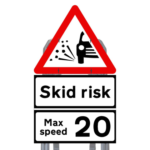 Reflective Quick Fit Sign Faces Chapter 8 Compliant The Red Book Road Sign High Visibility Traffic Safety Temporary Boards Custom Sign Frame RA1  HIP Class 2 RA2 Prismatic GRP Plastic Substrate Composite Dibond