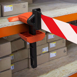 Skipper-TM-Retractable-tape-barrier-industrial-cone-heavy-duty-versatile-durable-temporary-crowd-control-reciever-clamp-holder-receiver-safety-events-traffic-high-visibility