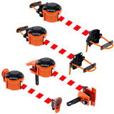 Skipper TM XS retractable barrier Indoor crowd control solutions Queue management tape barriers Safety partition Belt Pedestrian guidance Wall-mounted Access control Magnetic receivers Event warehouse