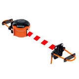 Skipper-TM-magnetic-cord-strap-holder-receiver-attachment-retractable-safety-barrier-warehouse-easy-installation-magnet-reusable-outdoor-indoor-tape-belt-warning-hazard-events