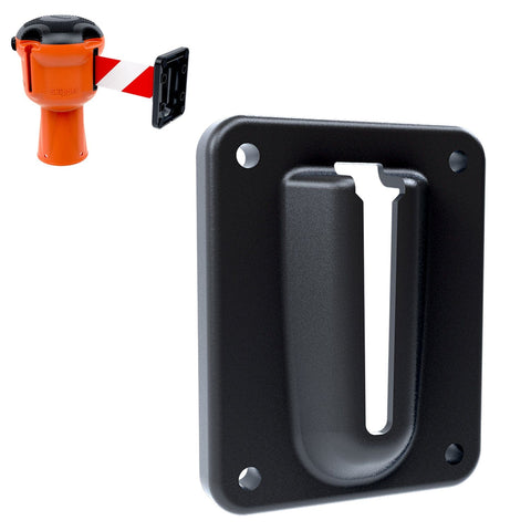 Skipper-TM-retractable-barrier-reciever-clip-wall-mount-magnetic-tape-belt-events-mounting-safety-crowd-control-warehouse-attachment-connector-outdoor-indoor
