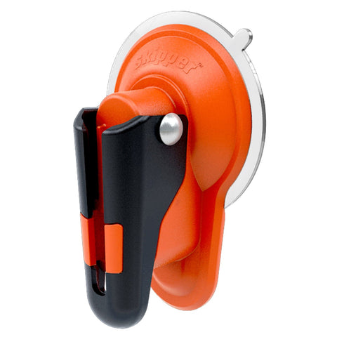 Skipper-TM-retractable-barrier-reciever-suction-pad-cup-bracket-clip-wall-mount-magnetic-tape-belt-events-mounting-safety-crowd-control-warehouse-attachment-connector-outdoor-indoor