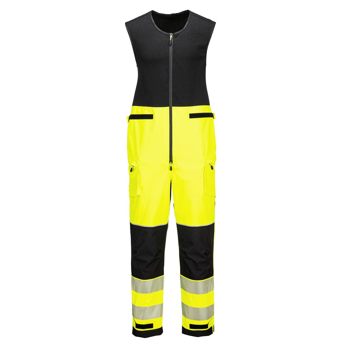 Portwest T150 Waterproof PW3 Hi-Vis Rain Salopettes (3L)