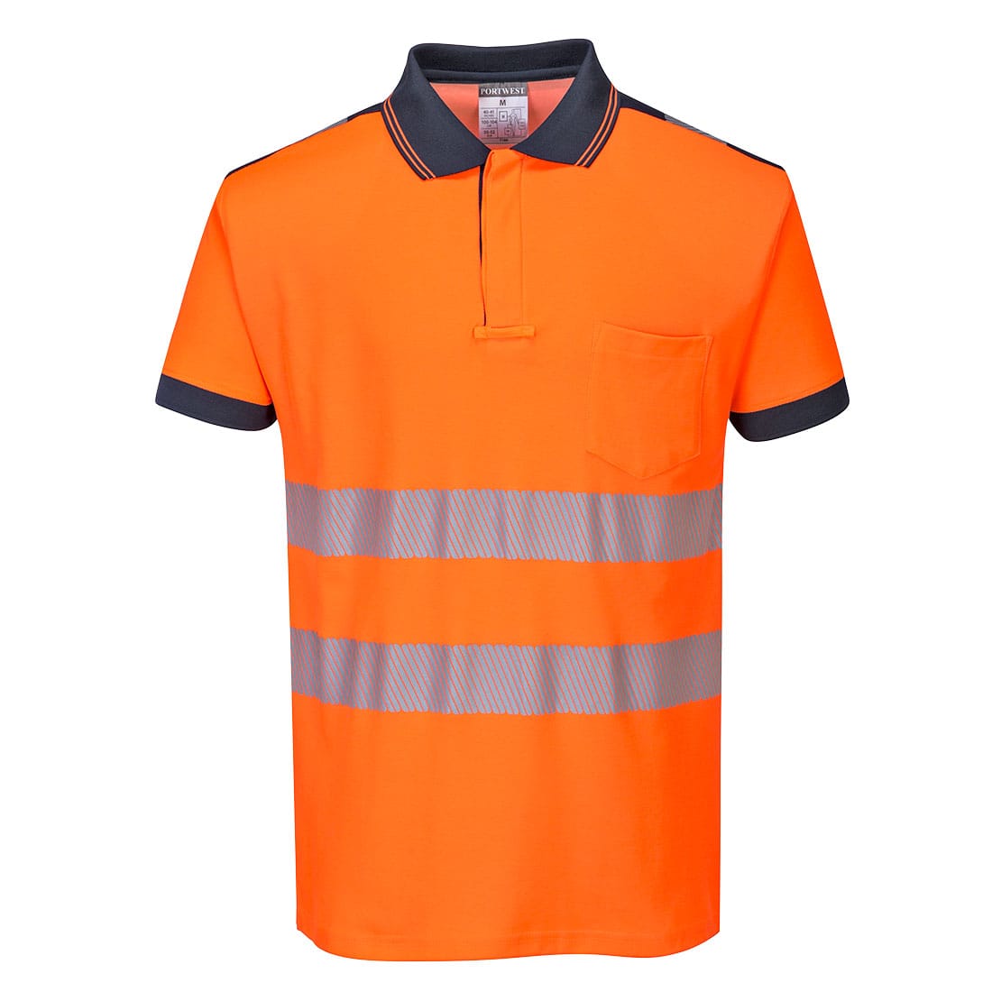 Portwest T180 Class 2 PW3 Hi-Vis Cotton Comfort Polo Shirt S/S