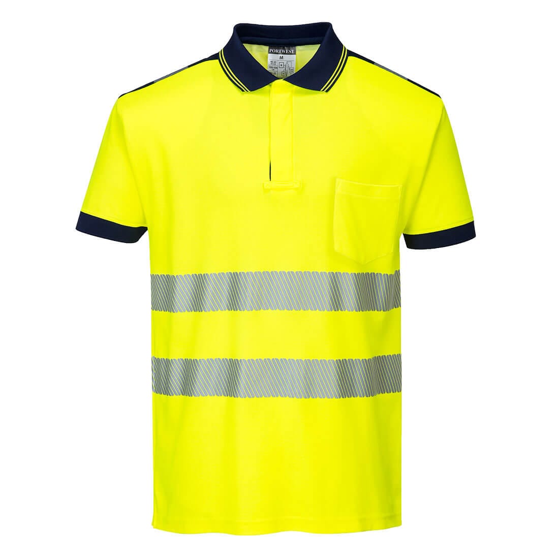 Portwest T180 Class 2 PW3 Hi-Vis Cotton Comfort Polo Shirt S/S