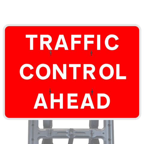 Traffic Control Ahead Quick Fit Sign Face Diagram
