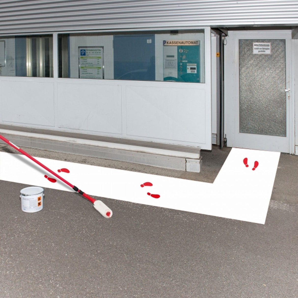 proline-outdoor-industrial-floor-paint-coating-tough-durable-heavy-duty-weather-resistant-slip-resistant-concrete-UV-resistant-high-traffic-waterproof-epoxy-flooring-road-marking-carpark-fork-lift-concrete-screed-asphalt-composite-surface-adhesion-fast-drying