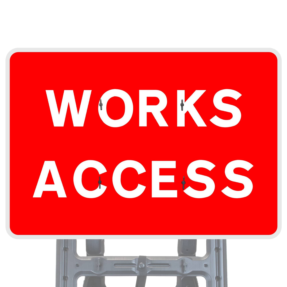 Works Access Quick Fit Sign Face Diagram