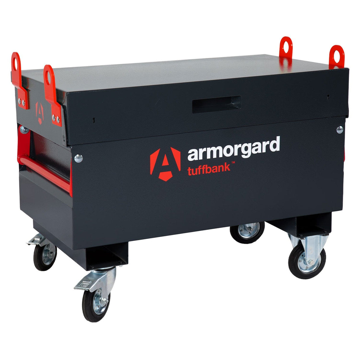 armorgard-tuffbank-TB2L-site-VAN-truck-chest-box-vault-box-secure-safe-security-lockable-weatherproof-tools-industrial-heavy-duty-gas-strut-robust-tough-steel-bolt-down-5-lever-deadlocks-steel-powder-coated-shelf