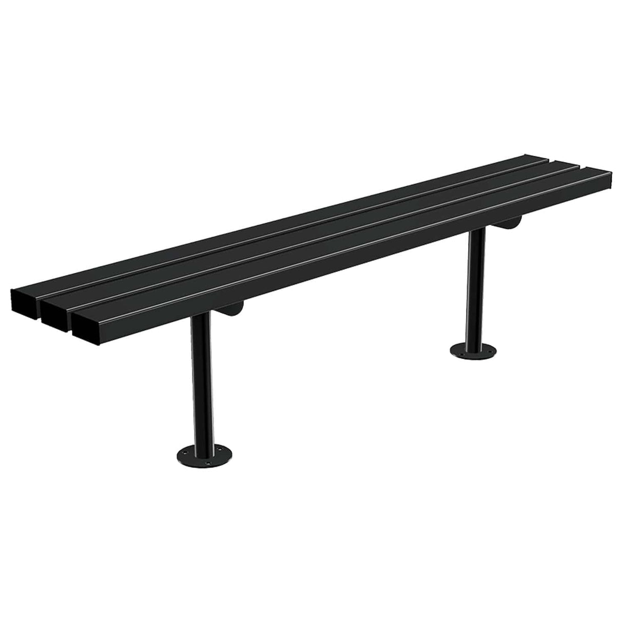 triton-perch-backless-bench-seat-picnic-table-autopa-steel-metal-garden-outdoor-seating-commercial-industrial-park-schools-powder-coated-heavy-duty-weather-resistant-bolt-down-fixed-shopping-centres-flanged