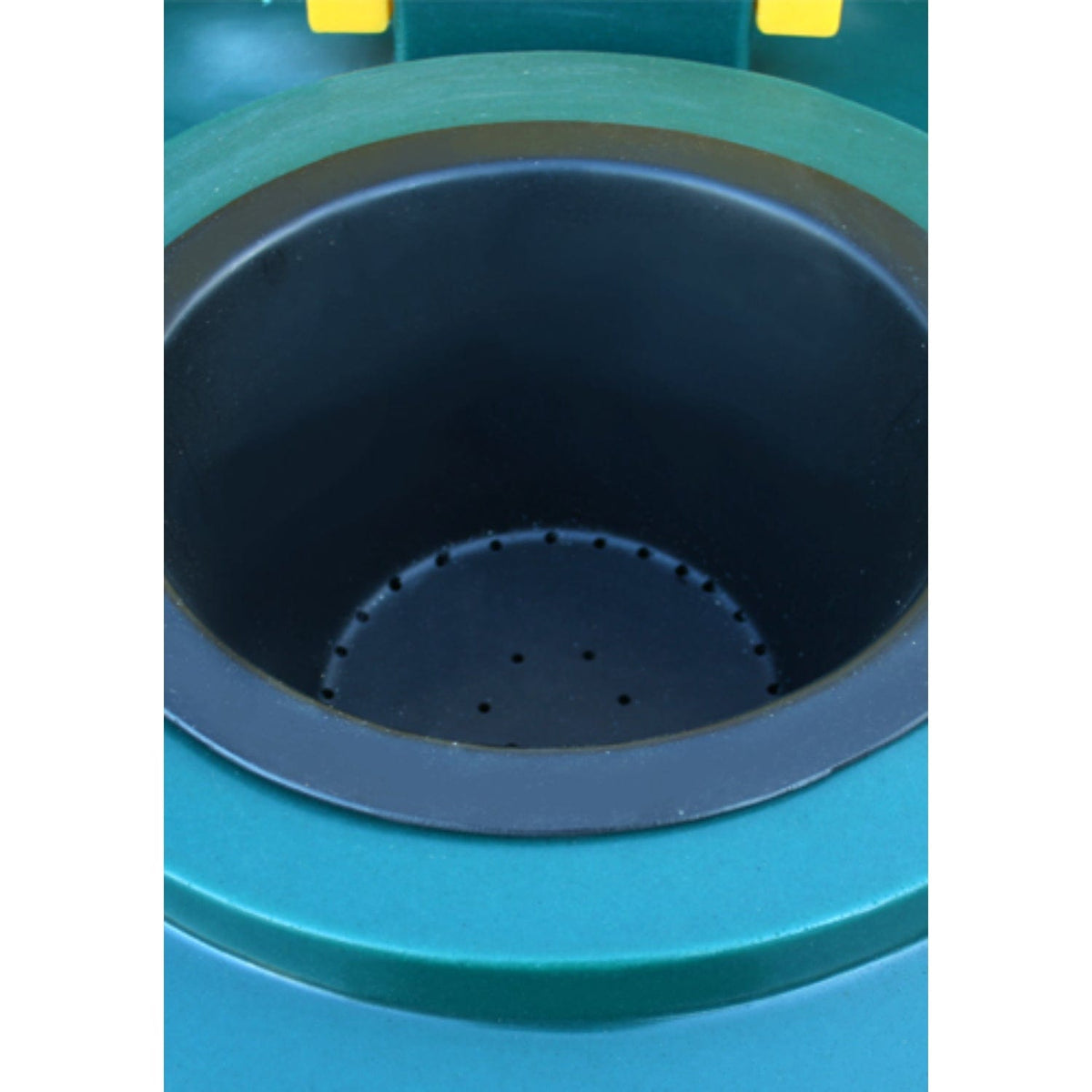 Cylindrical 4000 litre bunded waste oil tank in dark green