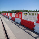 DEFENDER50 50mph Crash Tested Water-Filled Safety Barrier with Fence Panels