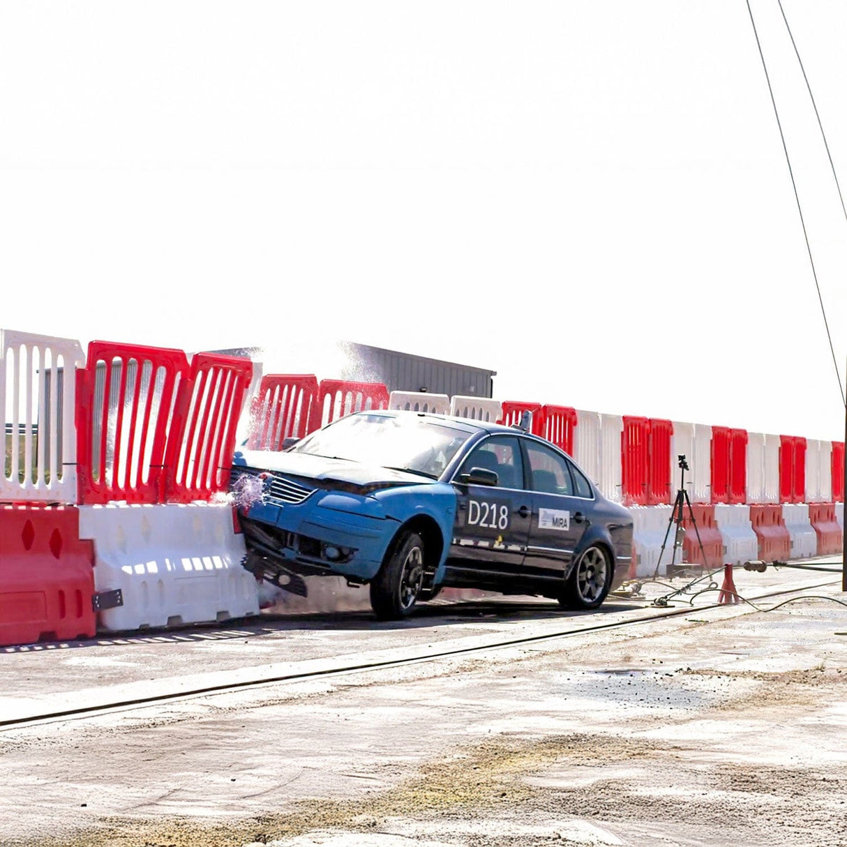 DEFENDER50 Crash Tested Water-Filled Safety Barrier with Fence Panels