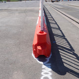 DEFENDER50 50mph Crash Tested Water-Filled Safety Barrier with Fence Panels