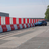 DEFENDER50 50mph Crash Tested Water-Filled Safety Barrier with Fence Panels