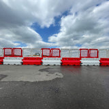 DEFENDER50 50mph Crash Tested Water-Filled Safety Barrier with Fence Panels