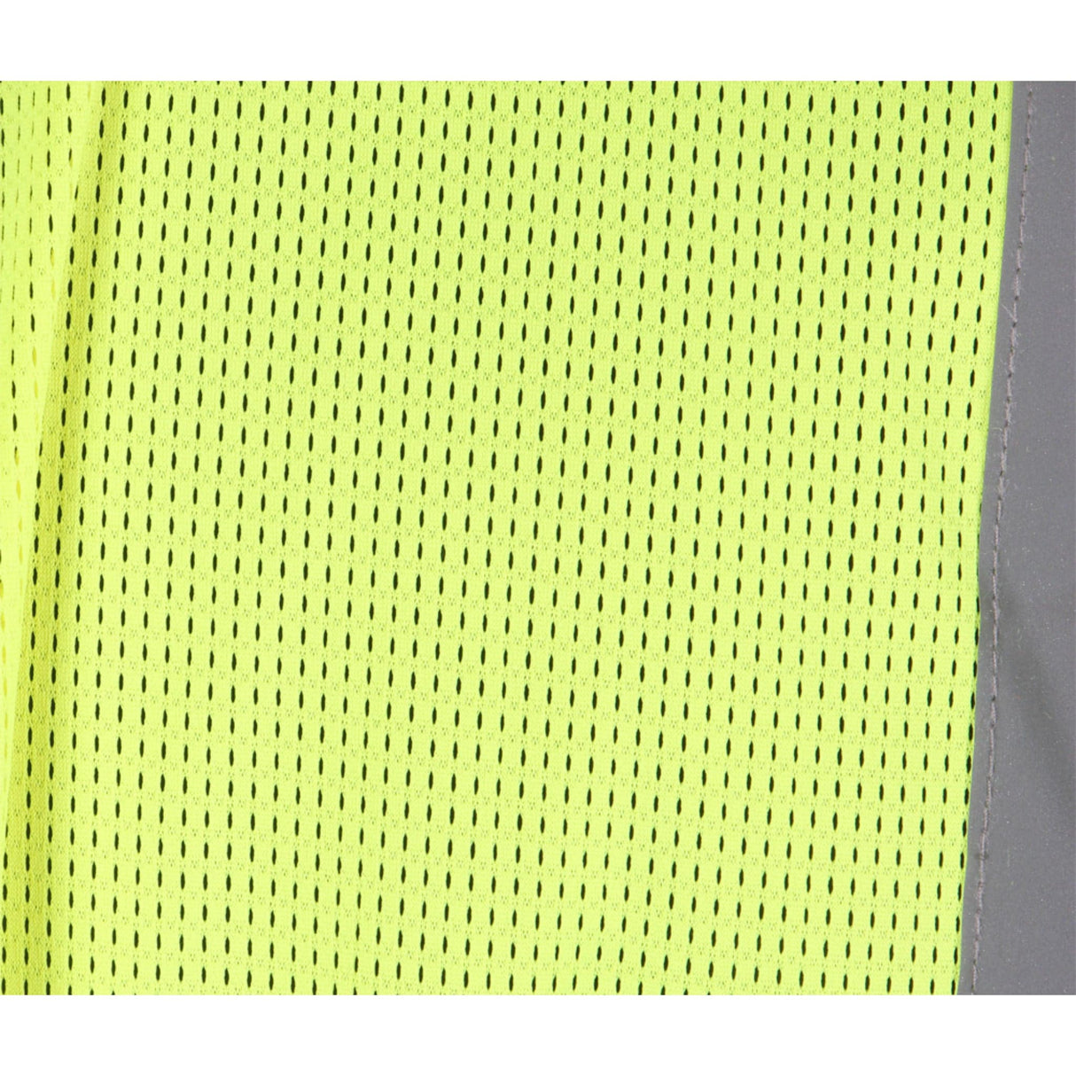 Executive mesh vest with ID pocket, saturn yellow polyester stretchy mesh, EN ISO 20471 Class 2 and Class 1 visibility.