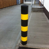 high-visibility-safety-bollards-warehouse-industrial-traffic-forklift-bollard-crash-collision-prevention-impact-resistant-durable-galvanised-steel-black-yellow-pedestrian-equipment-perimeter-guards-reflective-heavy-duty