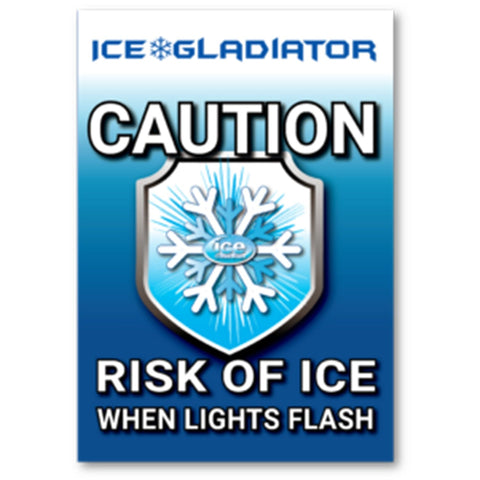 Ice Warning Flashing LED Safety Sign