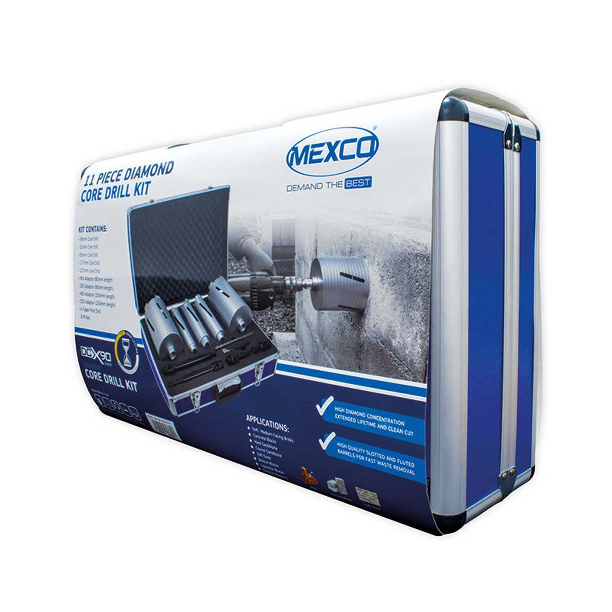Mexco DCX90 11pc Dry Core Drill Kit