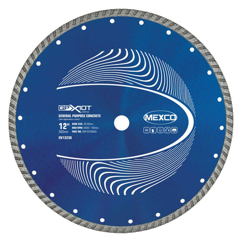 Mexco GPX10 GP Concrete Turbo Diamond Blade