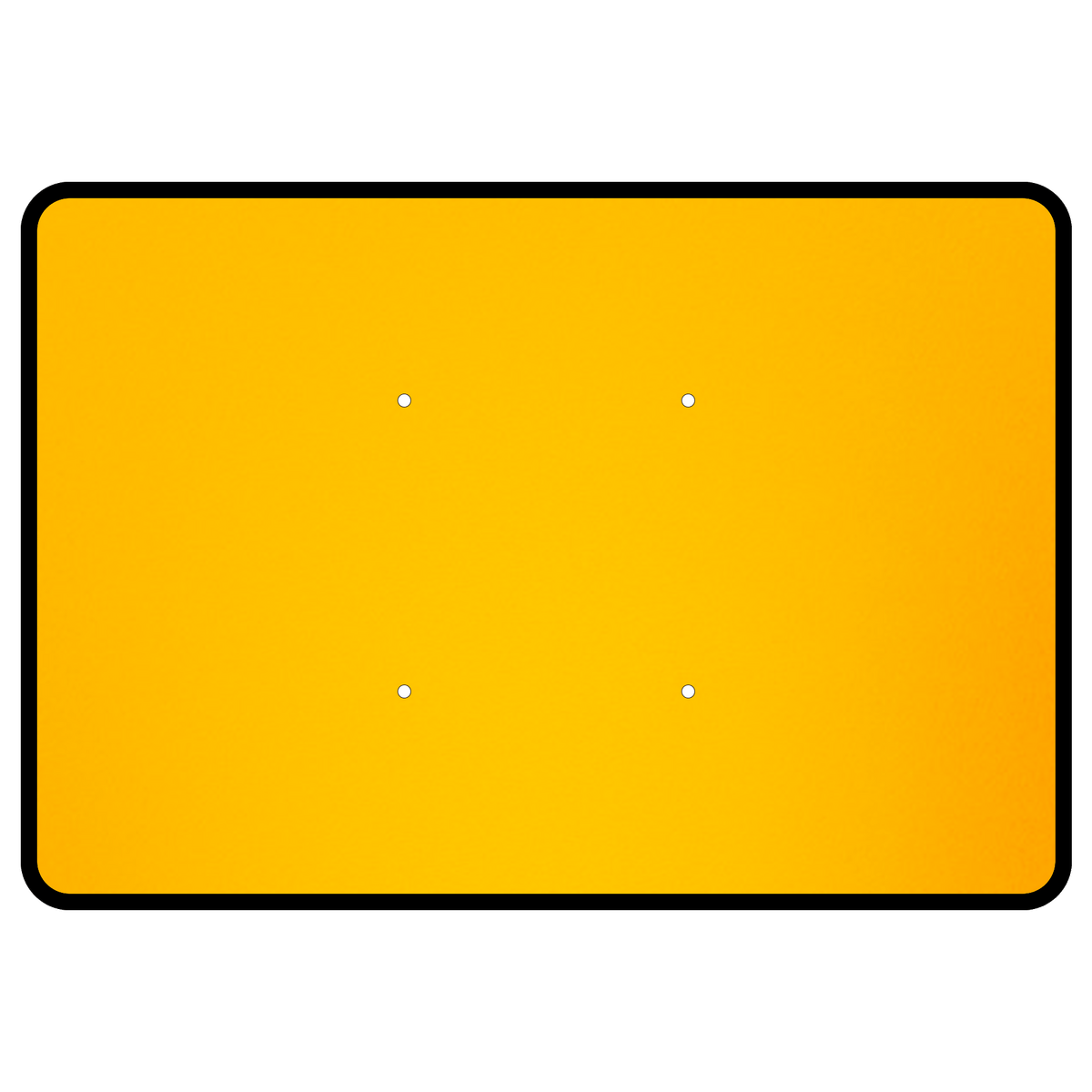 Fixing hole layout for the yellow and black 1050x750mm quick-fit sign face