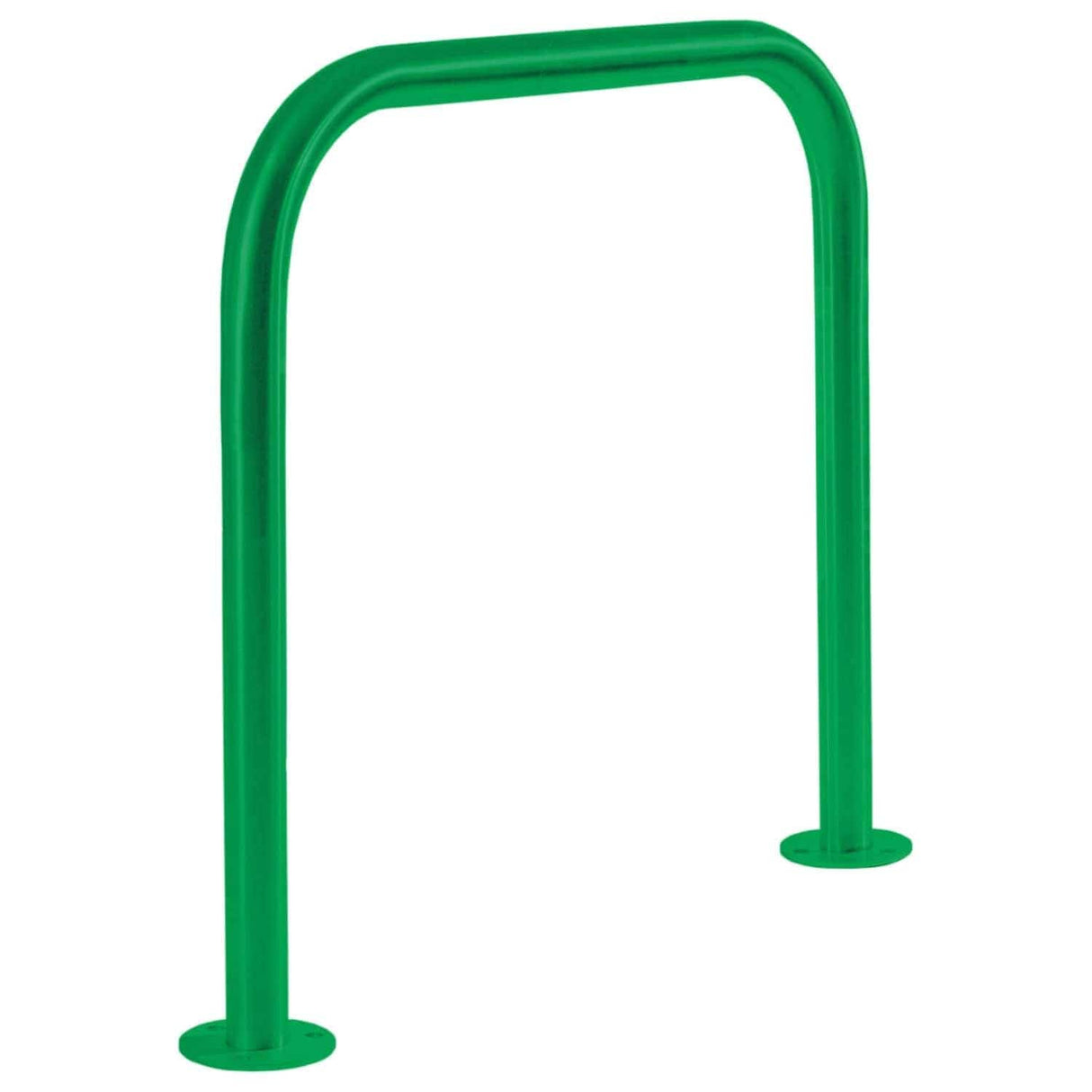 Flanged Sheffield Bike Stand, bolt down for quick installation, secure bikes.