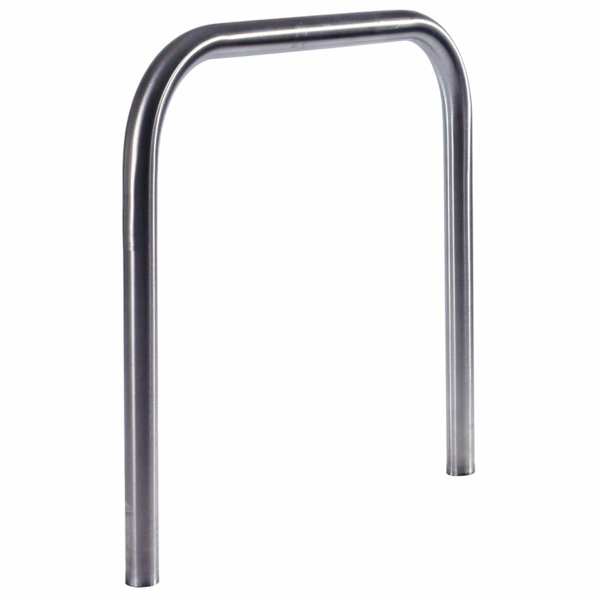 Secure bicycle parking with the Sheffield Bike Stand, stainless steel finish.
