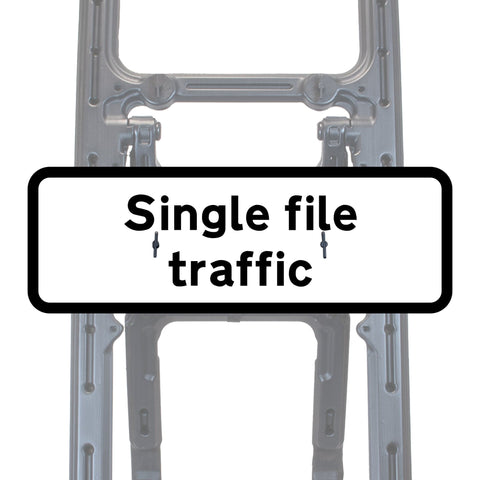 Single File Traffic Quick Fit Supplementary Plate Diagram