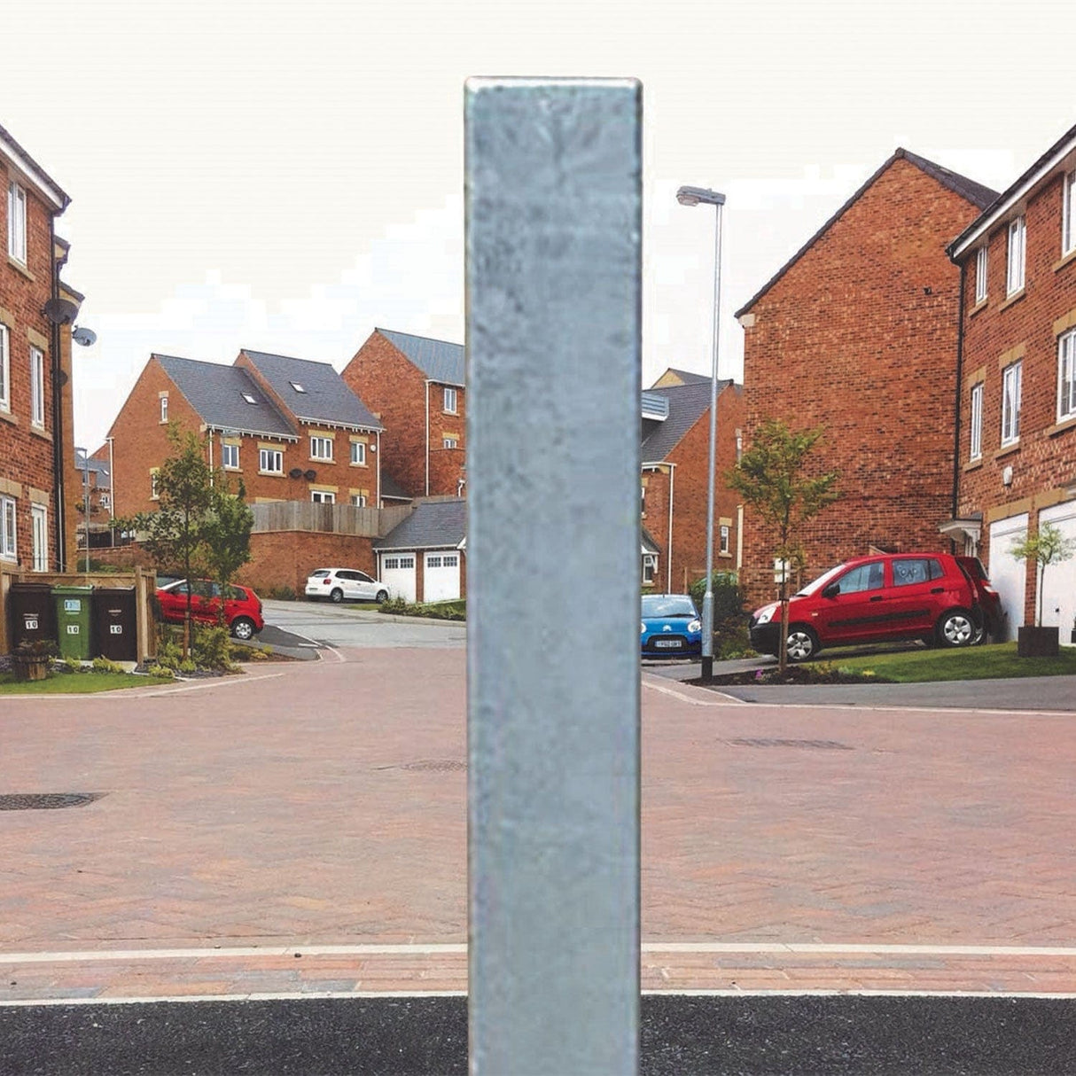 Fixed Square Galvanised Steel Bollards