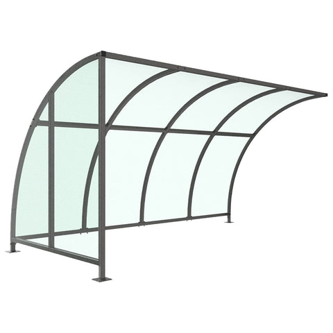 stratford-bike-shelter-clear-roof-outdoor-bicycle-cycle-secure-steel-commercial-weatherproof-durable-enclosure-schools-university-college-flanged-base-plates-bolt-down-galvanised-extension-bay