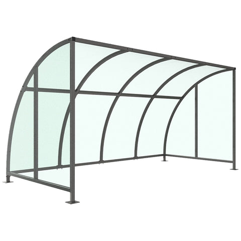 stratford-bike-shelter-clear-roof-outdoor-bicycle-cycle-secure-steel-commercial-weatherproof-durable-enclosure-schools-university-college-flanged-base-plates-bolt-down-galvanised