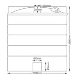 Non-Potable Cylindrical Storage Water Tank