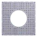 square galvanised steel tree grille with a circular