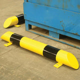 warehouse-safety-low-level-protection-rail-high-visibility-guardrails-industrial-barrier-edge-protection-guards-perimeter-wheel-stops-machinery-racking-yellow-black-galvanised-mild-steel-bolt-down-outdoor-indoor