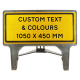 1050-X-450-Custom-Text-Melba-Swintex-Plastic-Q-Sign-in-yellow-and-black-for-Constrction-Traffic-Management-road-and-utility-works2